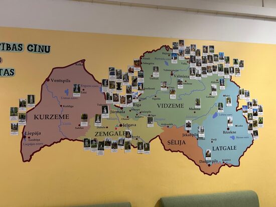 LATVIAN MAP (wall sticker)