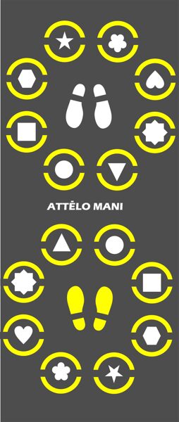 Uz asfalta krāsota spēle ATTĒLO MANI