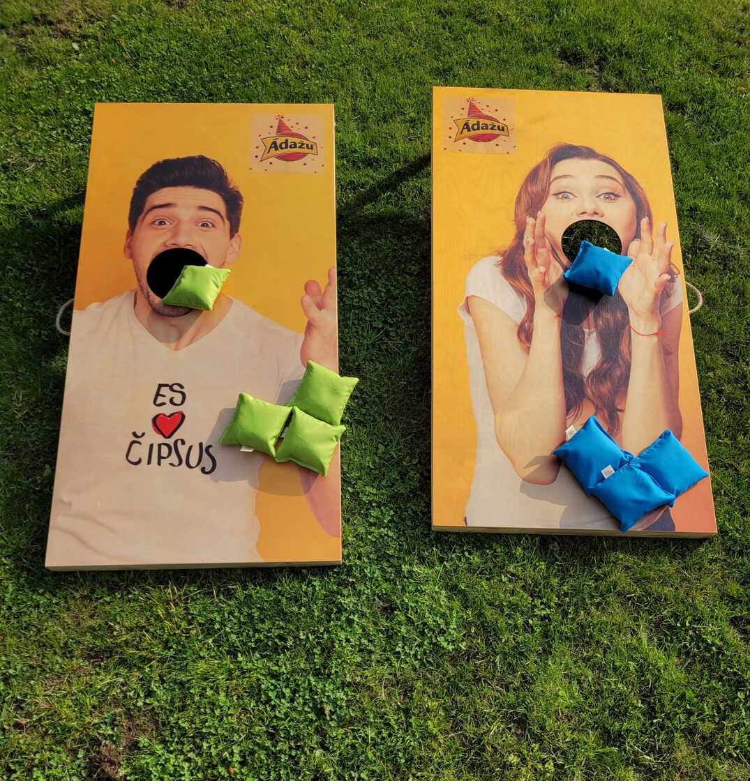 Personalized cornhole.