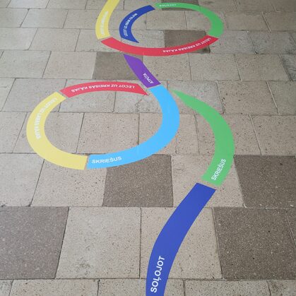 Laminated floor sticker. Balance path. Floor stickers. Stickers for kindergartens. Floor stick