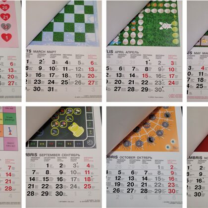 Christmas gift. 2022 calendar. Board games.