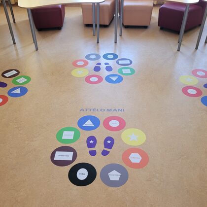 Floor game. Games for students. Floor stickers. Floor stickers. Stickers for kindergartens. Fl