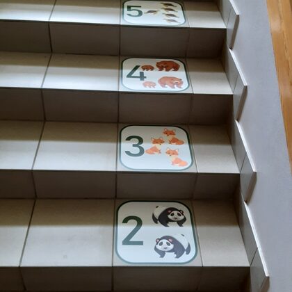 Laminated floor stickers. Educational materials for children. Number stickers. Floor stickers. Stickers