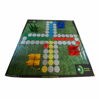 Ludo. Large format game. Children's party. Biggames.lv Children's entertainment at weddings.