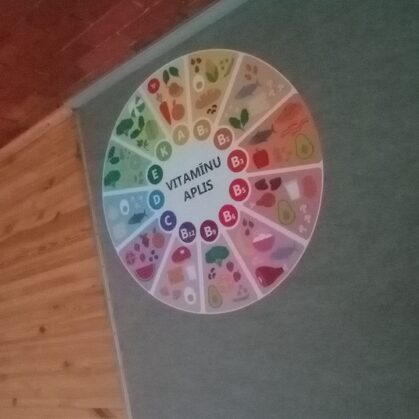 Vitamin circle 1x1m Laminated floor sticker Stickers for school Floor stickers for educational institutions