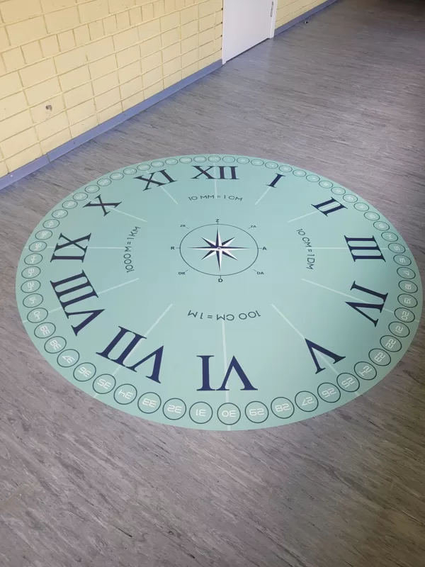 Laminēta grīdas uzlīme. Izglītojošas grīdas uzlīmes. Kompass. Grīdas uzlīmes. Uzlīmes bērn